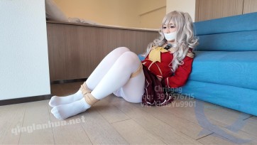 【Chrisgag】友利奈绪居家自缚 被入室绑架驷马捆绑挣扎-下半部分